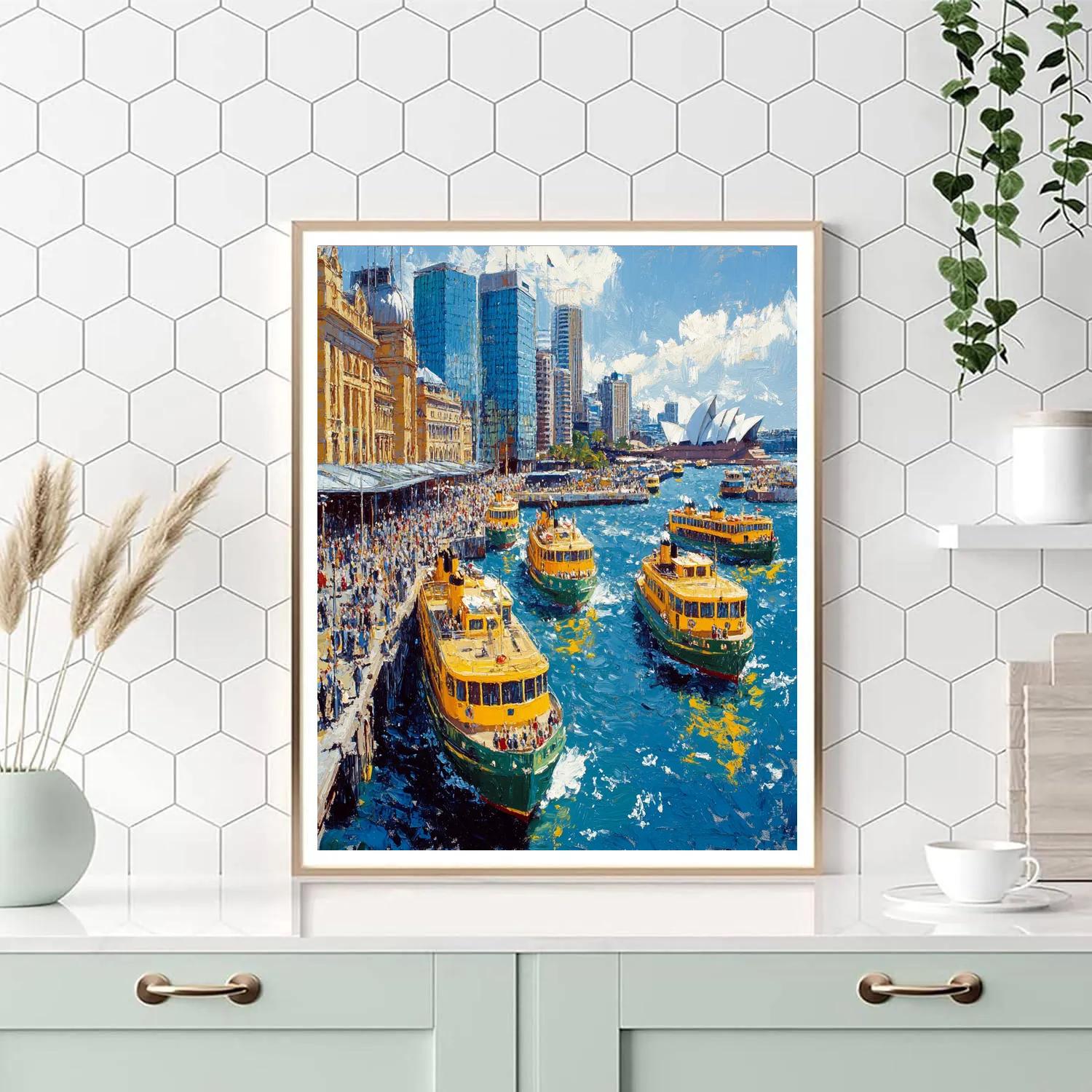 Circular Quay Harbourfront Energy Sydney Australia Paint by numbers kits