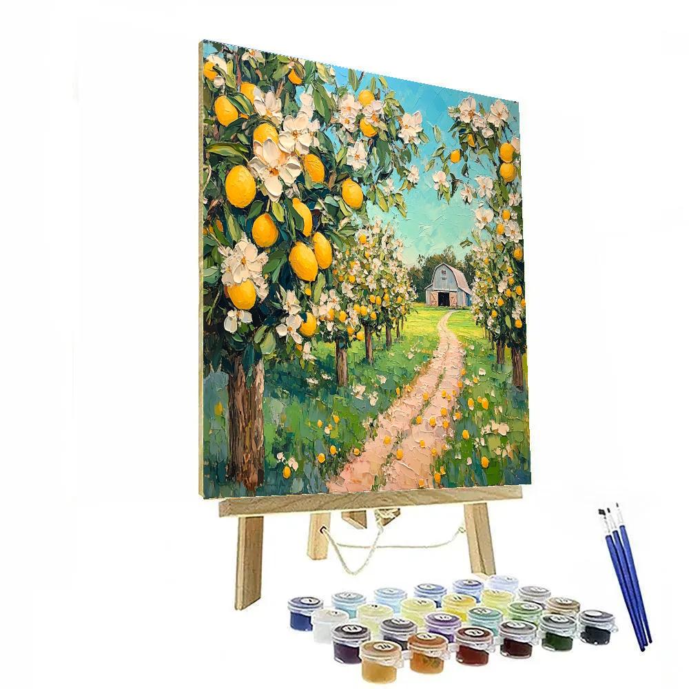 Van Gogh Inspired Orchard In Spring paint by number