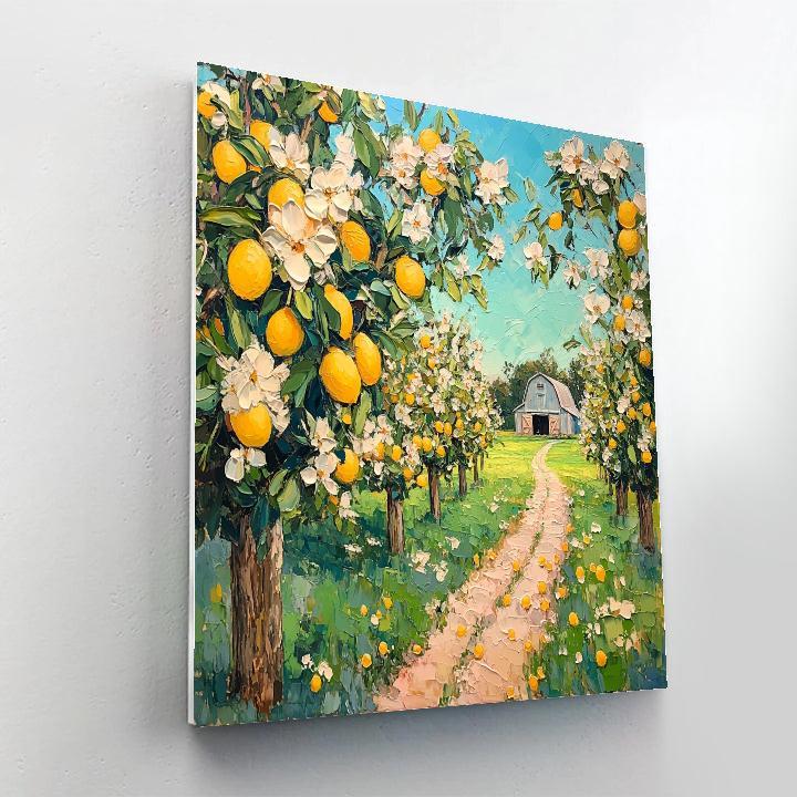 Van Gogh Inspired Orchard In Spring paint by number