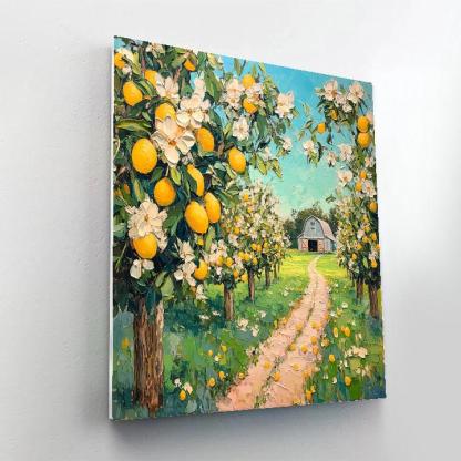 Van Gogh Inspired Orchard In Spring paint by number