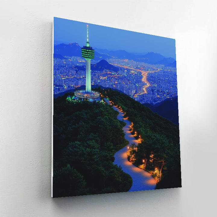 Seoul Namsan Tower City Lights South Korea Paint by numbers kits