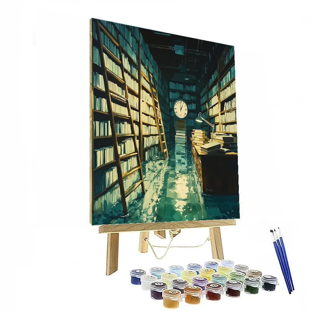 Salvador Dali Inspired Melting Library Number painting