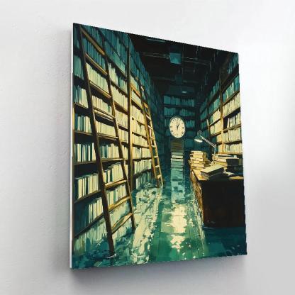 Salvador Dali Inspired Melting Library Number painting
