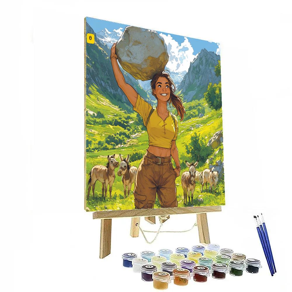 Luisa Mountain Lifting Workout Disney Inspired paint by color