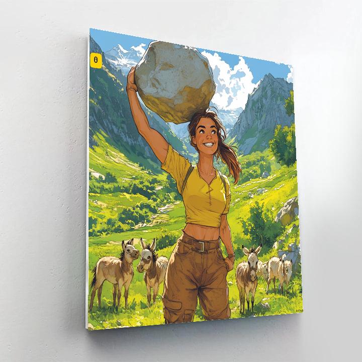 Luisa Mountain Lifting Workout Disney Inspired paint by color