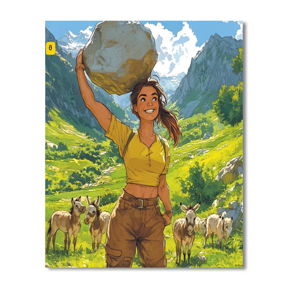 Luisa Mountain Lifting Workout Disney Inspired paint by color