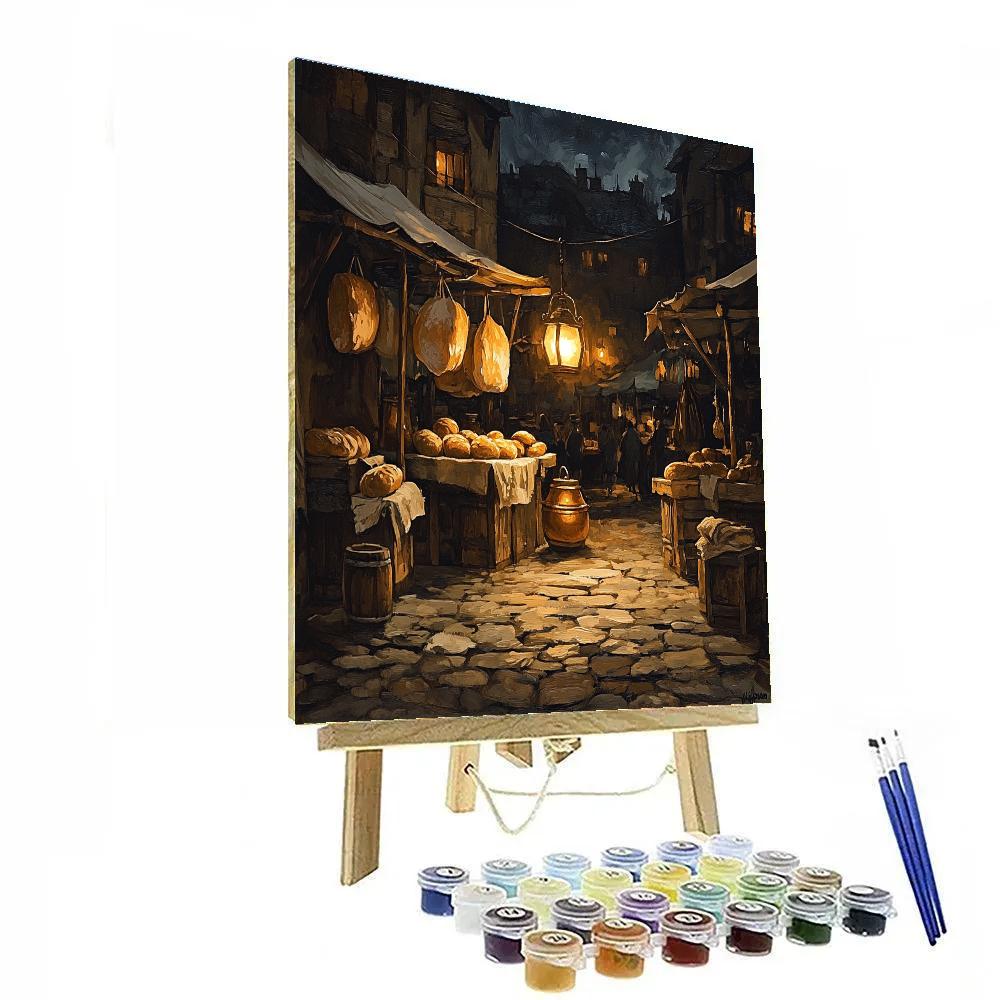 Rembrandt Inspired Night Market Glow Paint by numbers kits