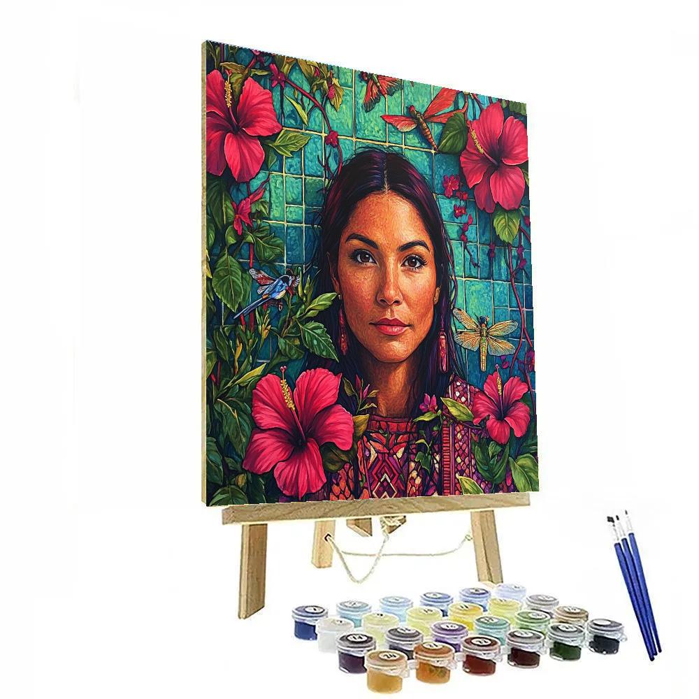 Frida Kahlo Inspired Garden Of Companions paint by color