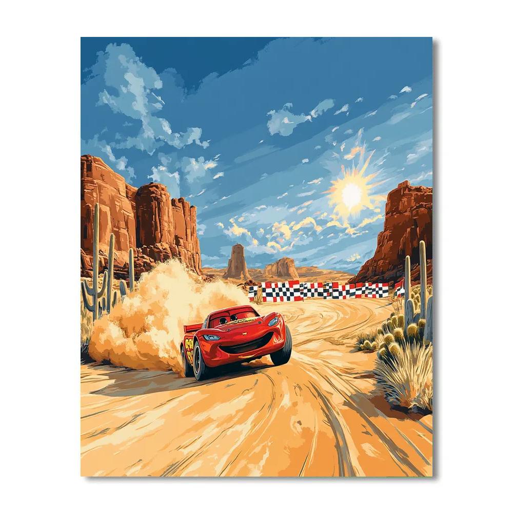 Lightning McQueen Desert Speedway Sprint Disney Inspired Numbered painting kits
