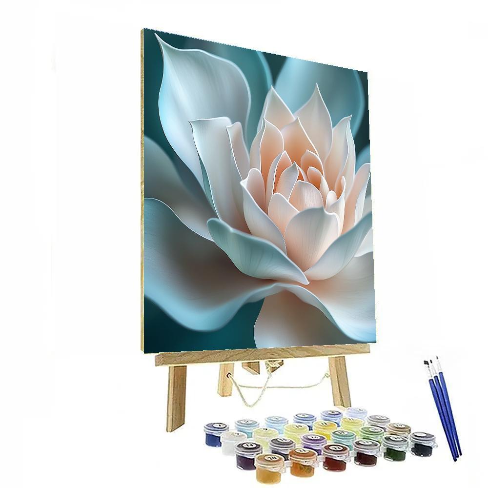 Georgia O Keeffe Inspired Orchid Abstraction Paint by numbers art