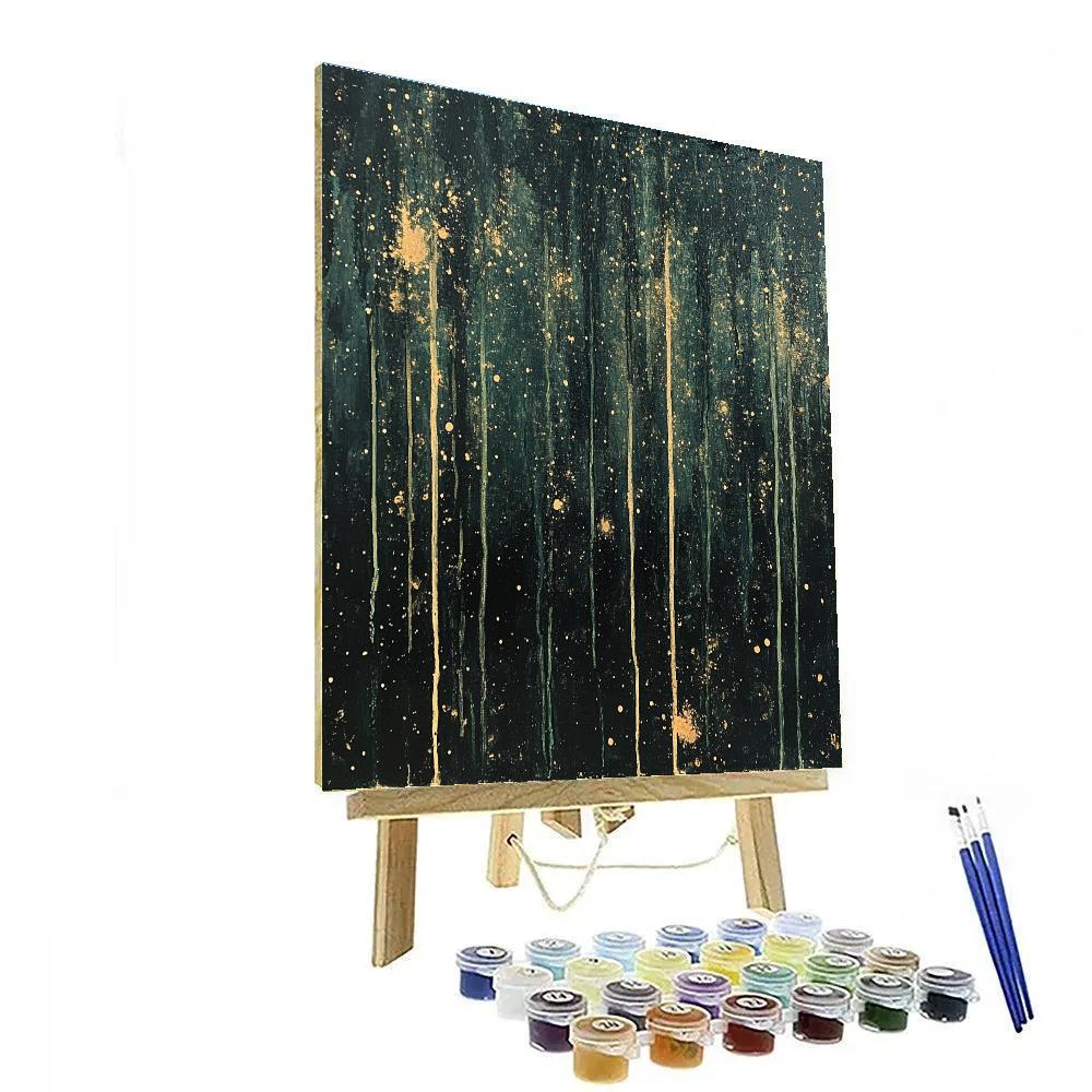 Jackson Pollock Inspired Forest Rhythm Numbered painting kits