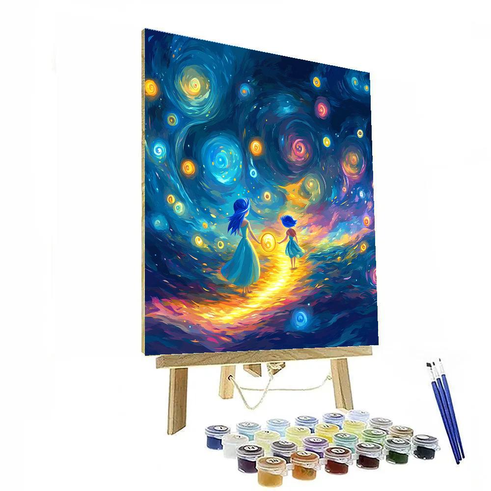 Joy And Sadness Memory Orb Trail Disney Inspired Number painting