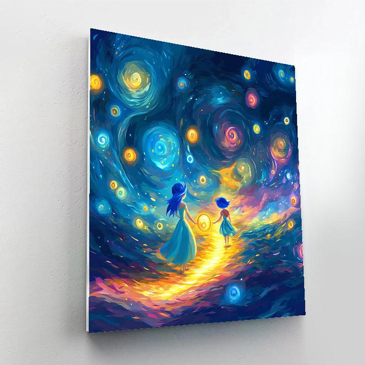 Joy And Sadness Memory Orb Trail Disney Inspired Number painting