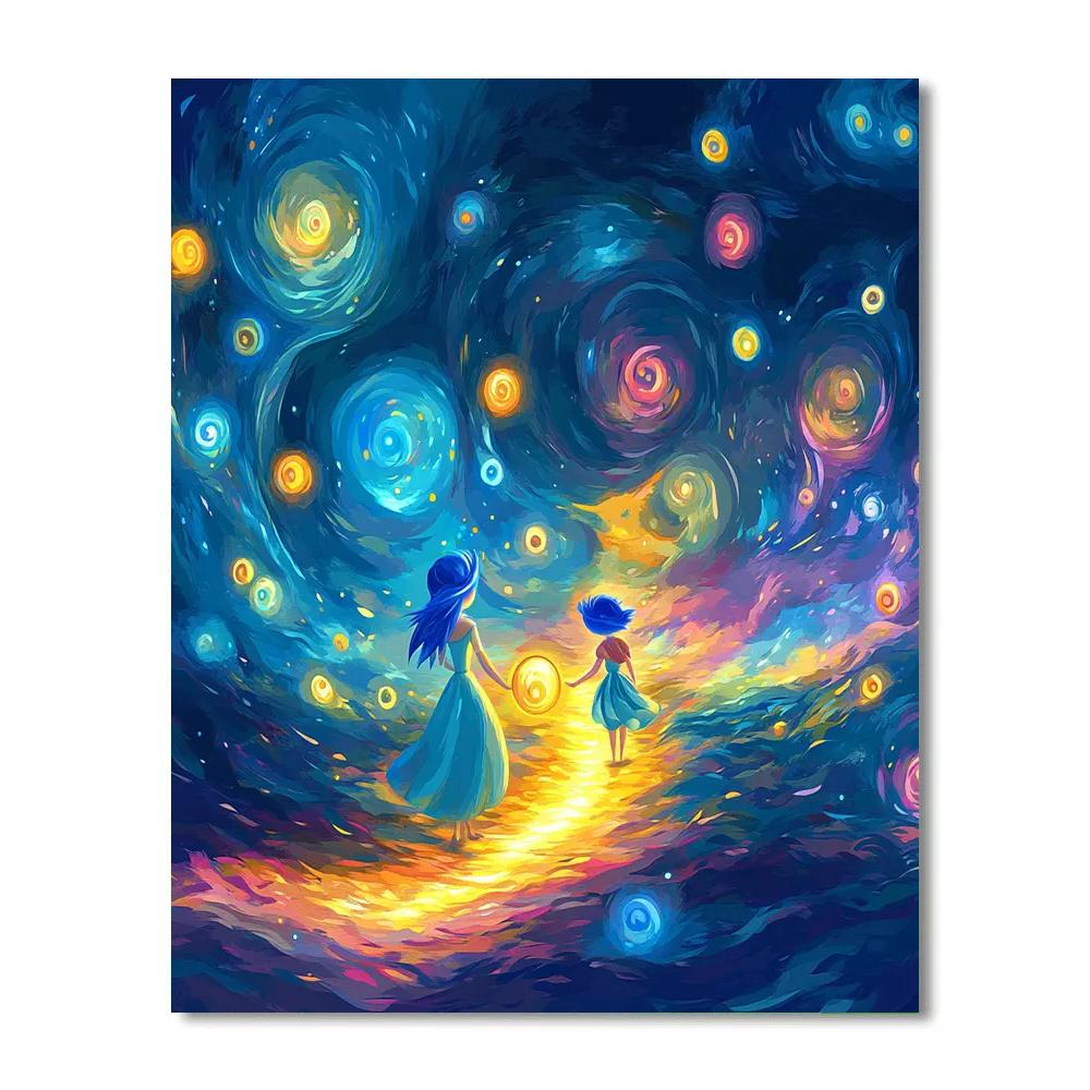 Joy And Sadness Memory Orb Trail Disney Inspired Number painting
