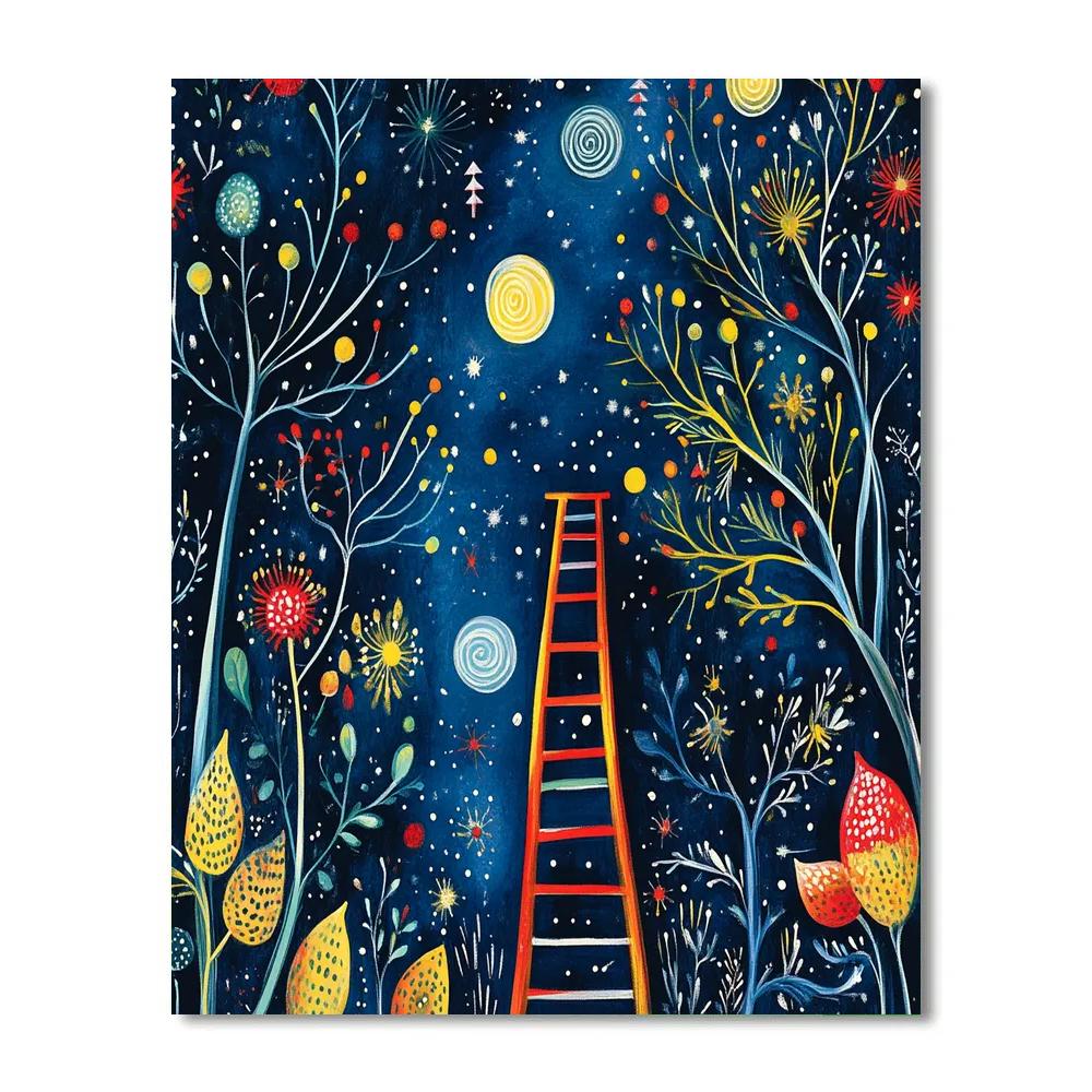 Joan Miro Inspired Garden Of Signs paint by numbers
