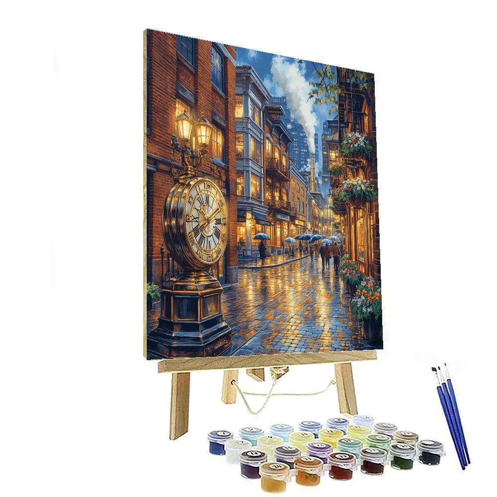 Vancouver Gastown Steam Clock Canada Paint by numbers kits