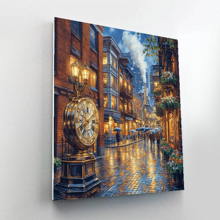Vancouver Gastown Steam Clock Canada Paint by numbers kits