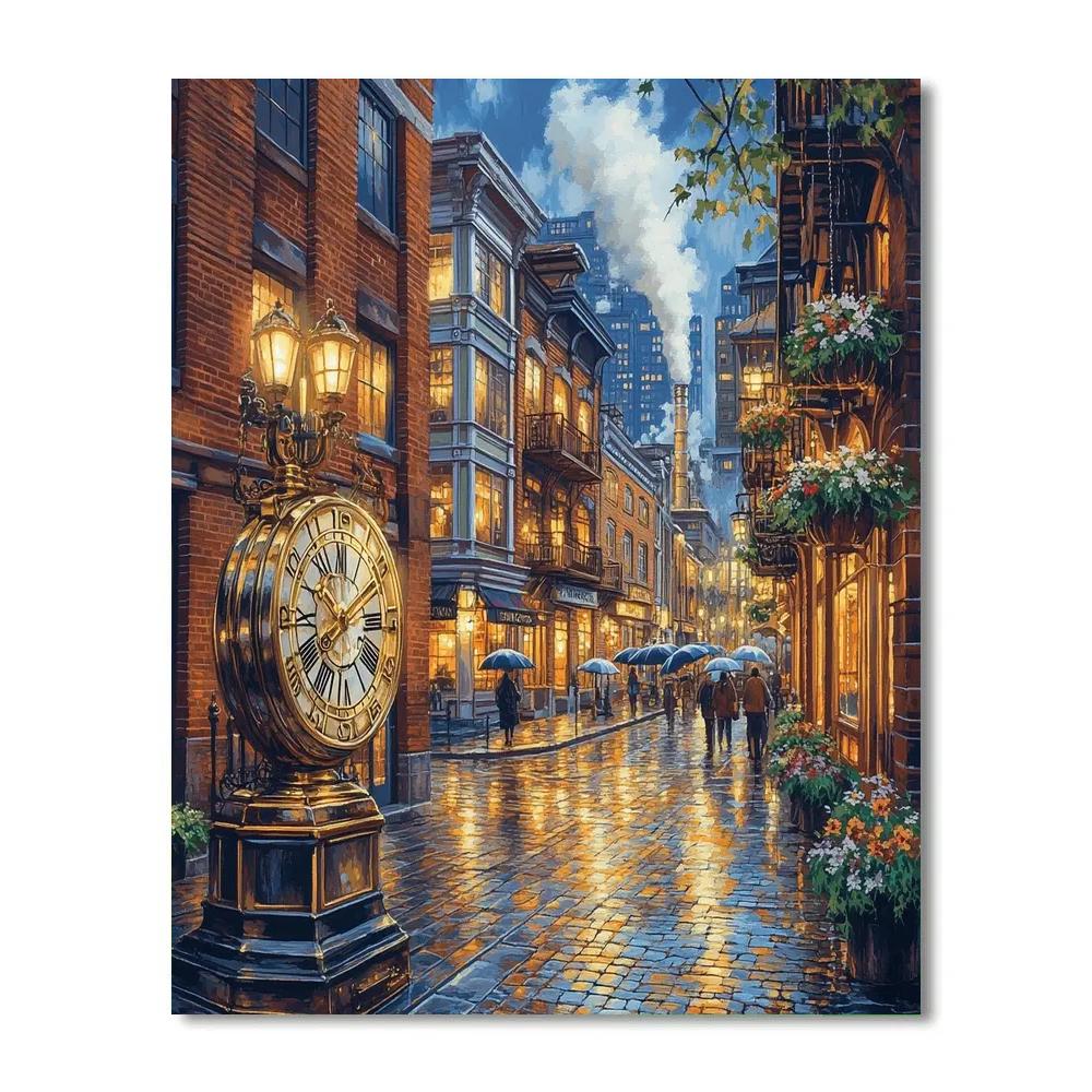 Vancouver Gastown Steam Clock Canada Paint by numbers kits