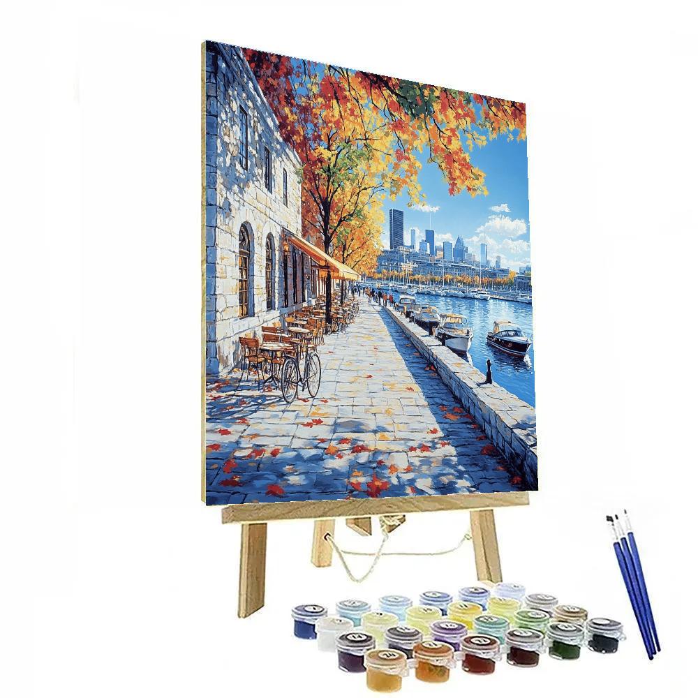 Montreal Old Port Waterfront Canada Paint by numbers kits
