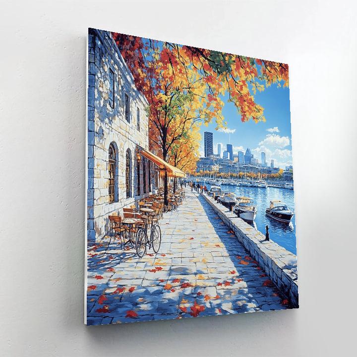 Montreal Old Port Waterfront Canada Paint by numbers kits