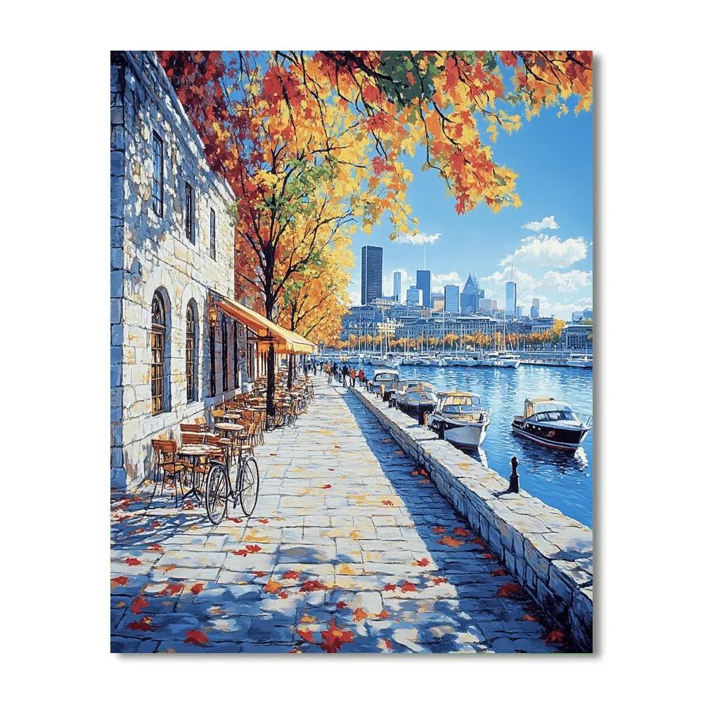Montreal Old Port Waterfront Canada Paint by numbers kits