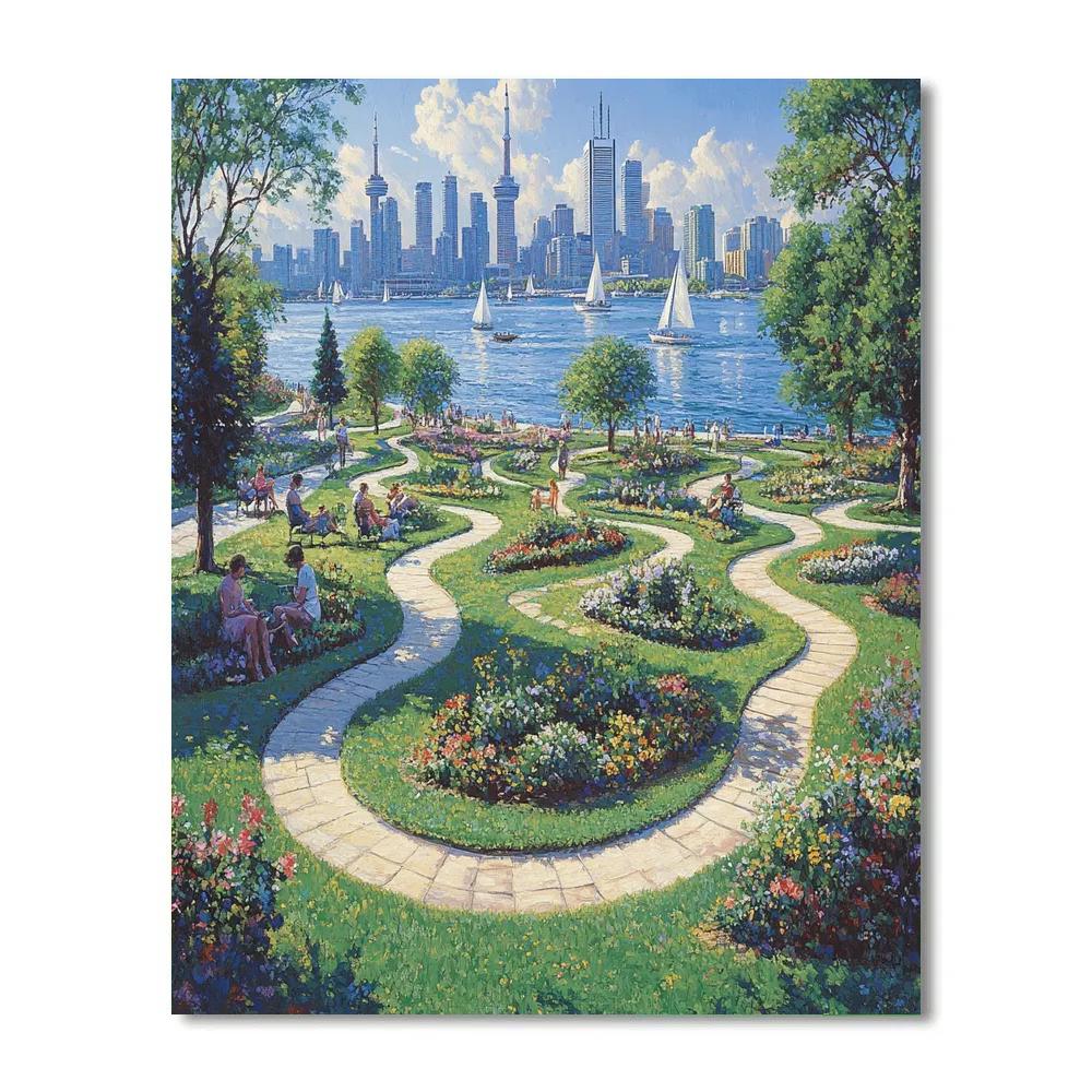 Toronto Harbourfront Music Garden Canada paint by number