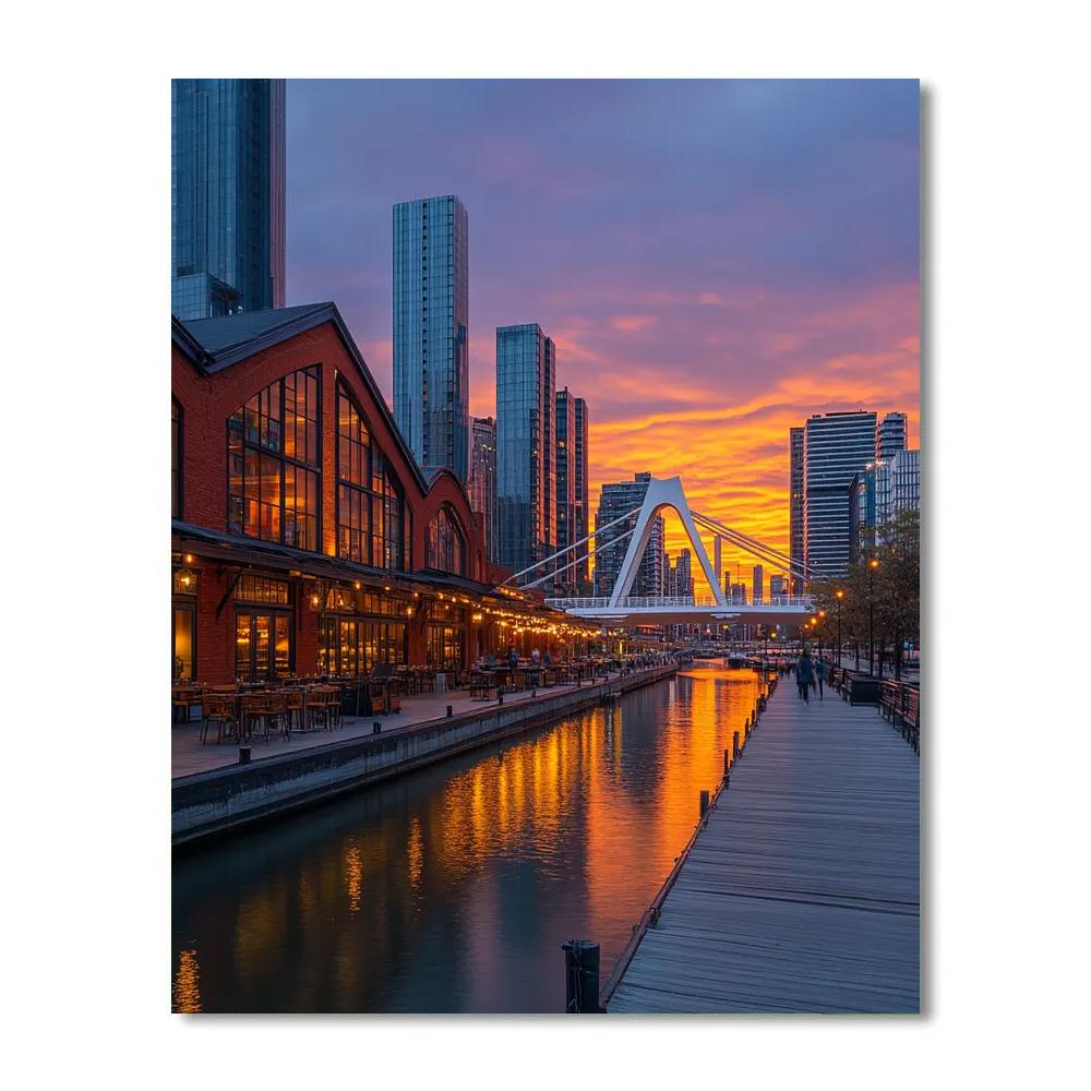 Buenos Aires Puerto Madero Dockfront Argentina paint by color