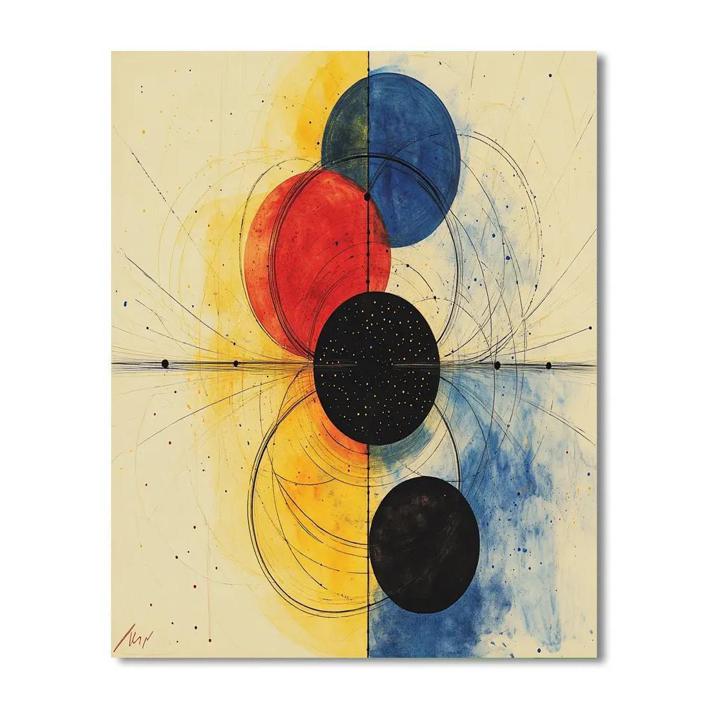 Wassily Kandinsky Inspired Planetary Orbits painting number kit