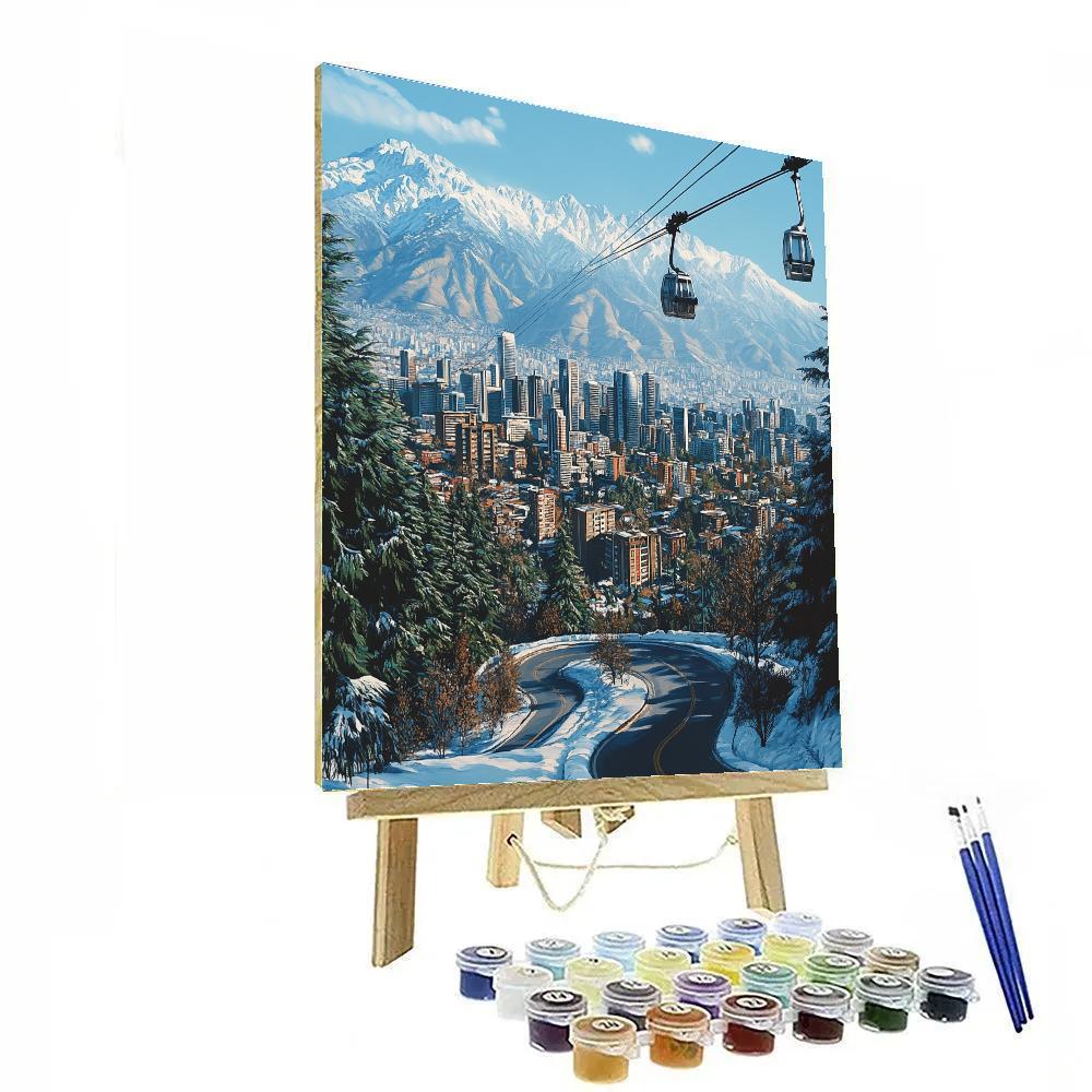 Santiago Cerro San Cristobal View Chile paint by numbers