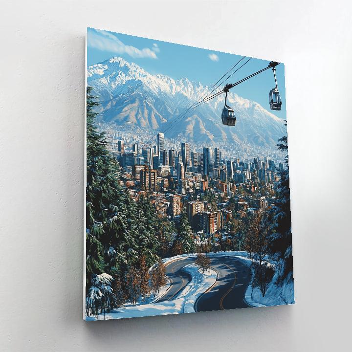 Santiago Cerro San Cristobal View Chile paint by numbers