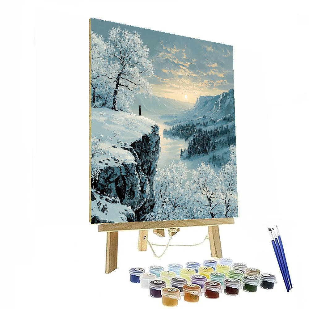 Caspar David Friedrich Inspired Winter Watcher Paint by numbers art