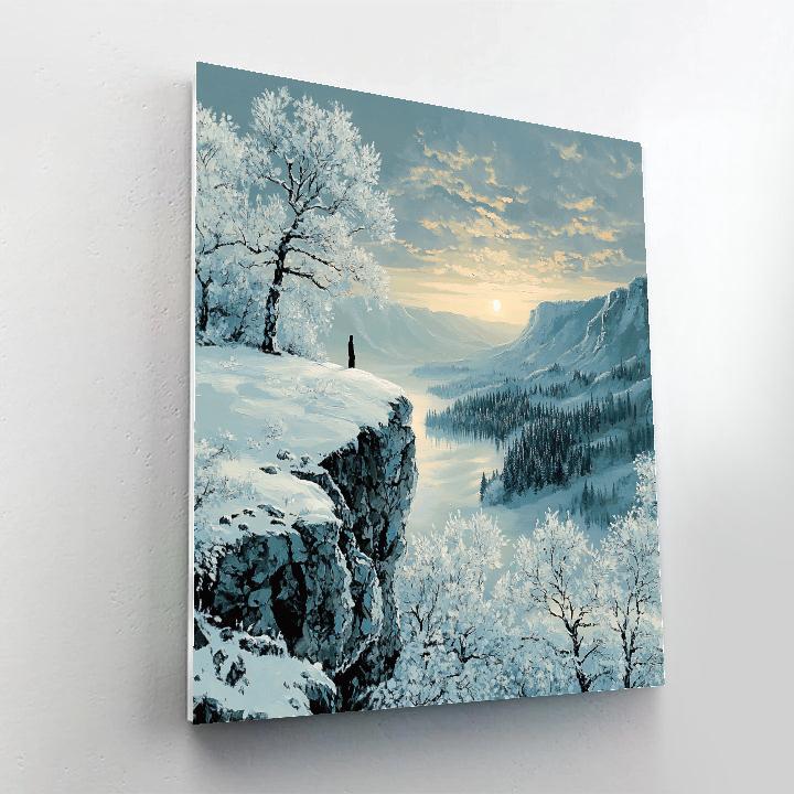 Caspar David Friedrich Inspired Winter Watcher Paint by numbers art