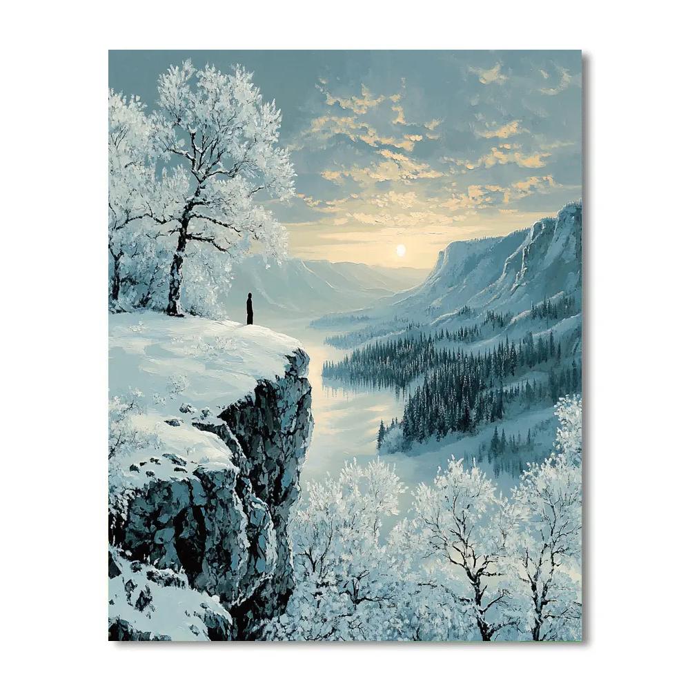 Caspar David Friedrich Inspired Winter Watcher Paint by numbers art