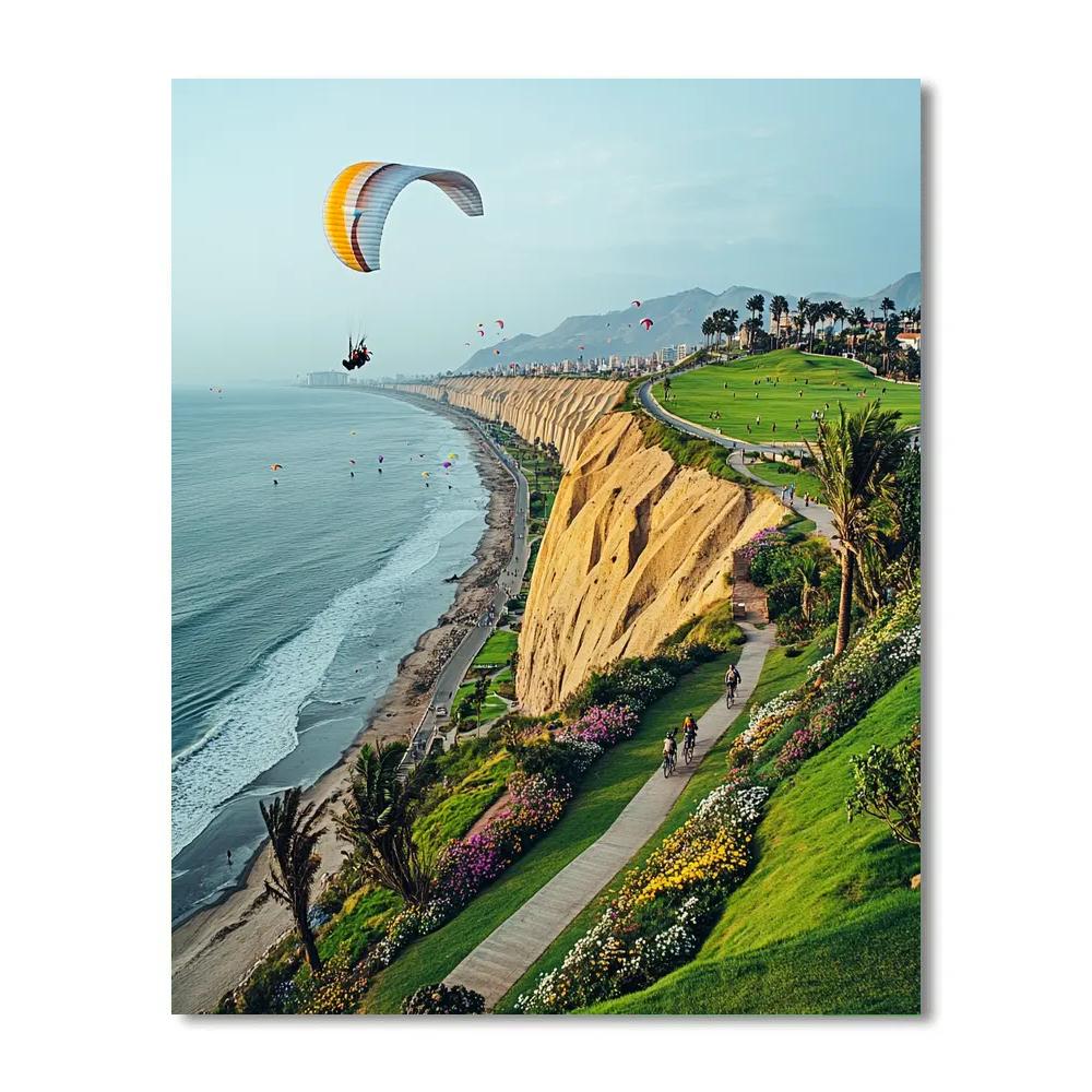 Lima Costa Verde Clifftop Park Peru paint by numbers