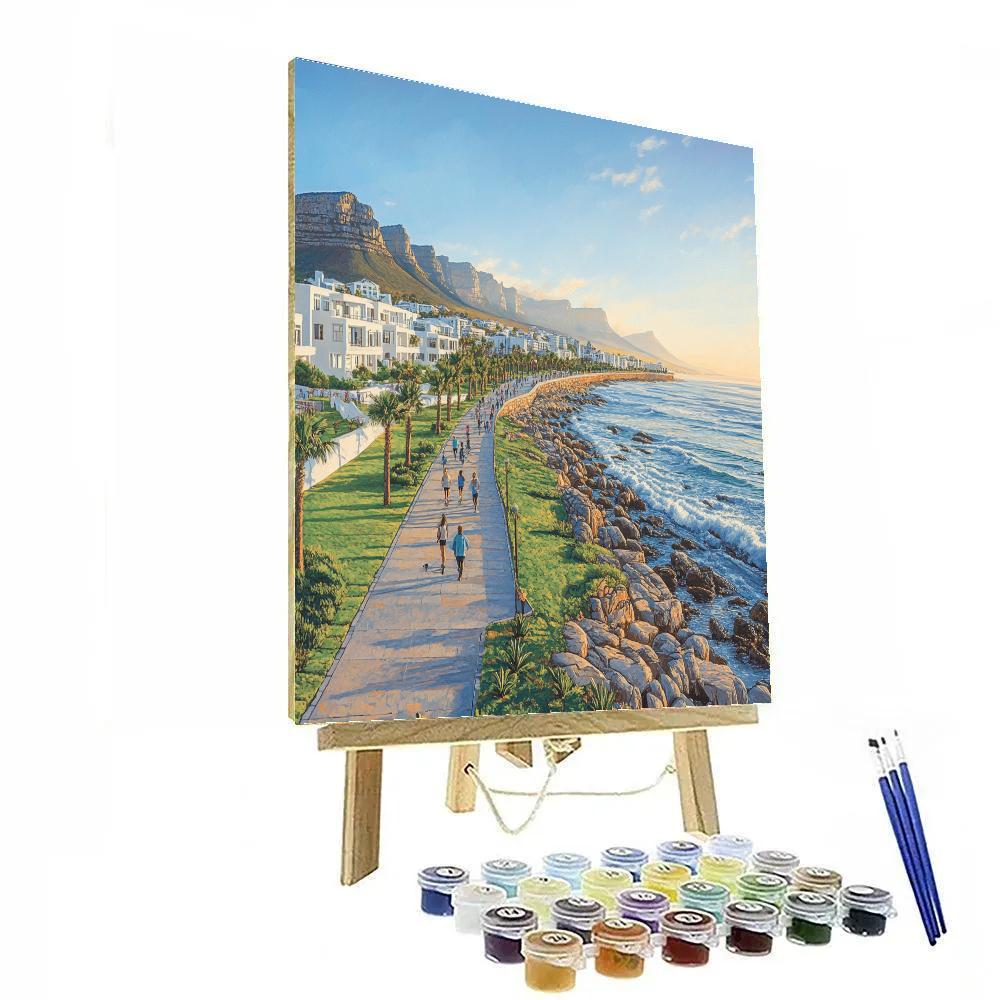 Cape Town Sea Point Promenade South Africa paint by number