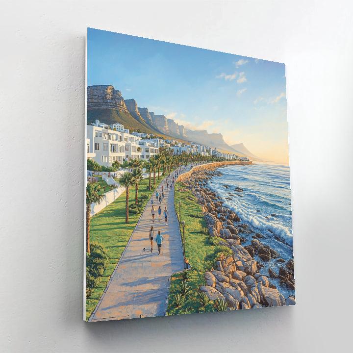 Cape Town Sea Point Promenade South Africa paint by number