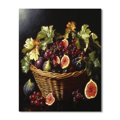 Caravaggio Inspired Basket Of Autumn Painting by numbers kit