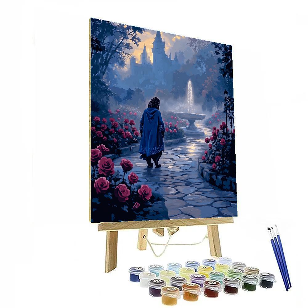 Beast Rose Garden Morning Stroll Disney Inspired painting number kit