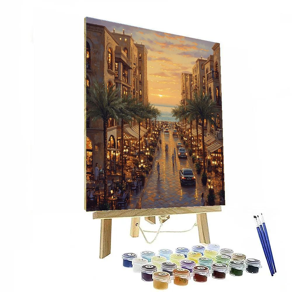Dubai Jumeirah Beach Residence Walk United Arab Emirates Paint by numbers art