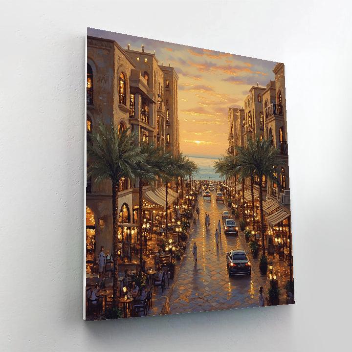 Dubai Jumeirah Beach Residence Walk United Arab Emirates Paint by numbers art