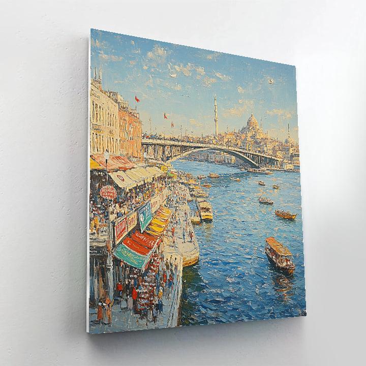 Istanbul Galata Bridge And Golden Horn Turkey Number painting