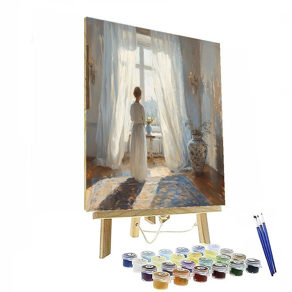 Berthe Morisot Inspired Sunlit Reading Room Numbered painting kits