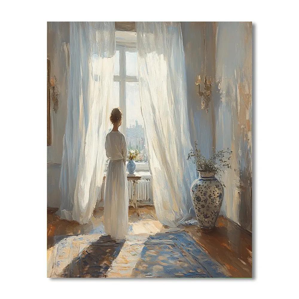 Berthe Morisot Inspired Sunlit Reading Room Numbered painting kits