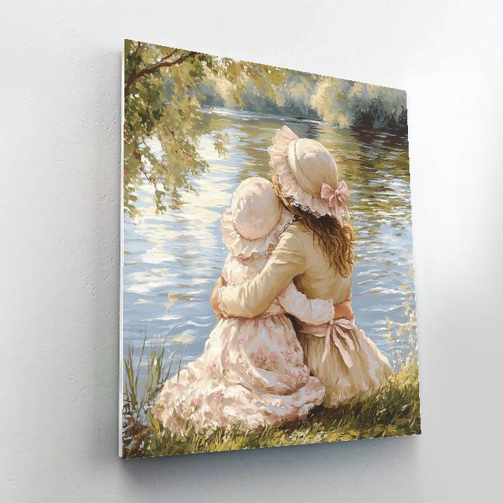 Mary Cassatt Inspired Mother And Child By The Lake painting number kit