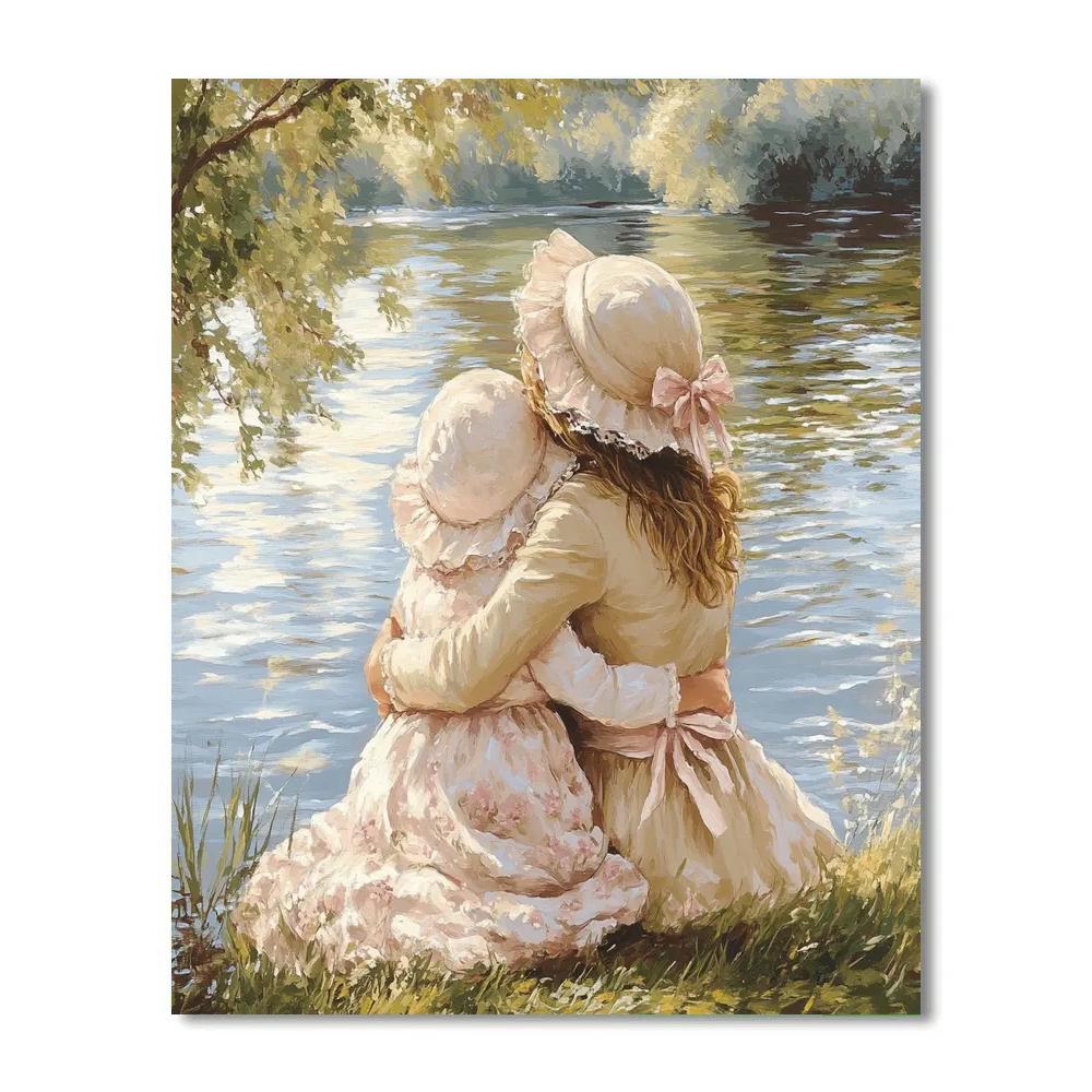 Mary Cassatt Inspired Mother And Child By The Lake painting number kit