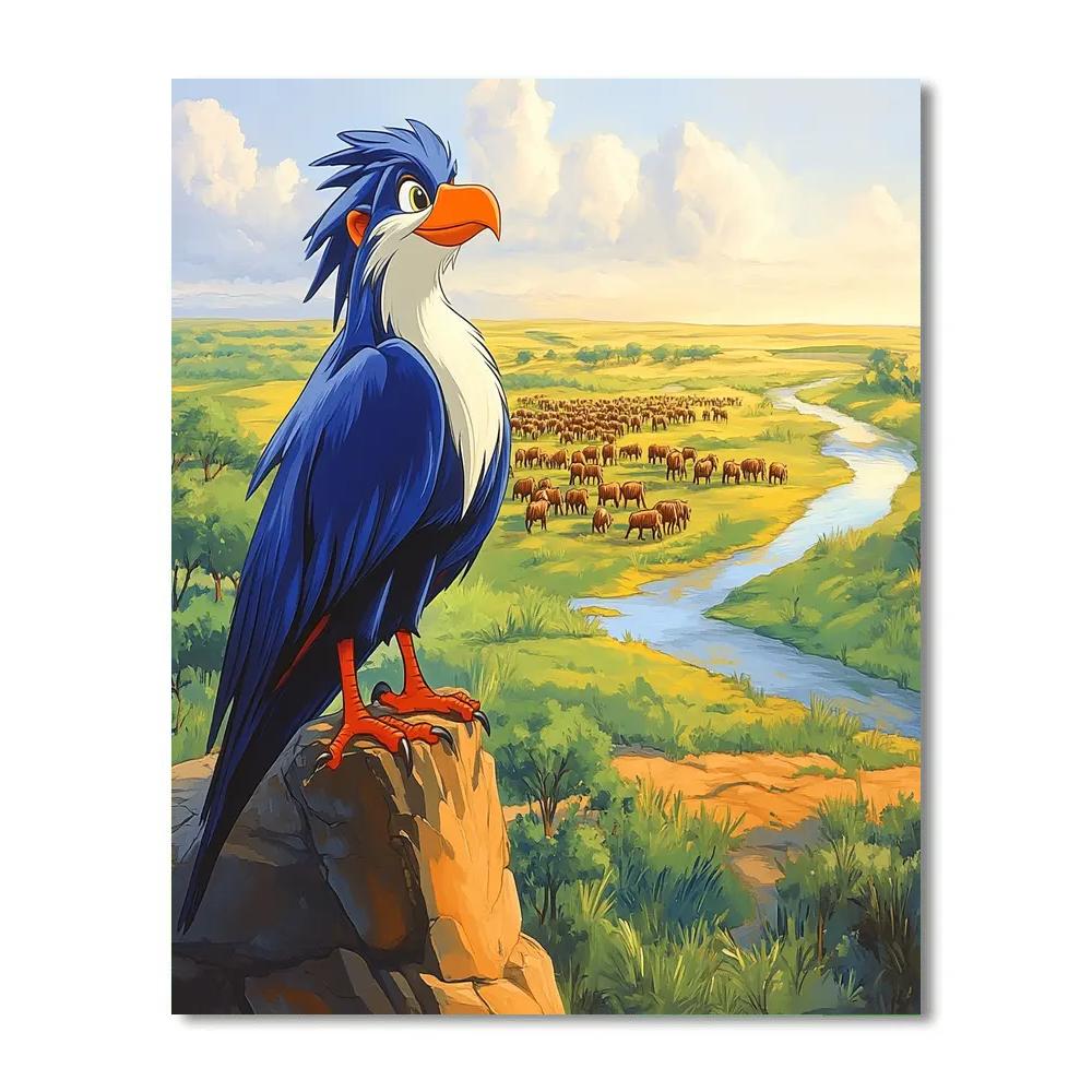 Zazu Pride Rock Morning Report Disney Inspired paint by number