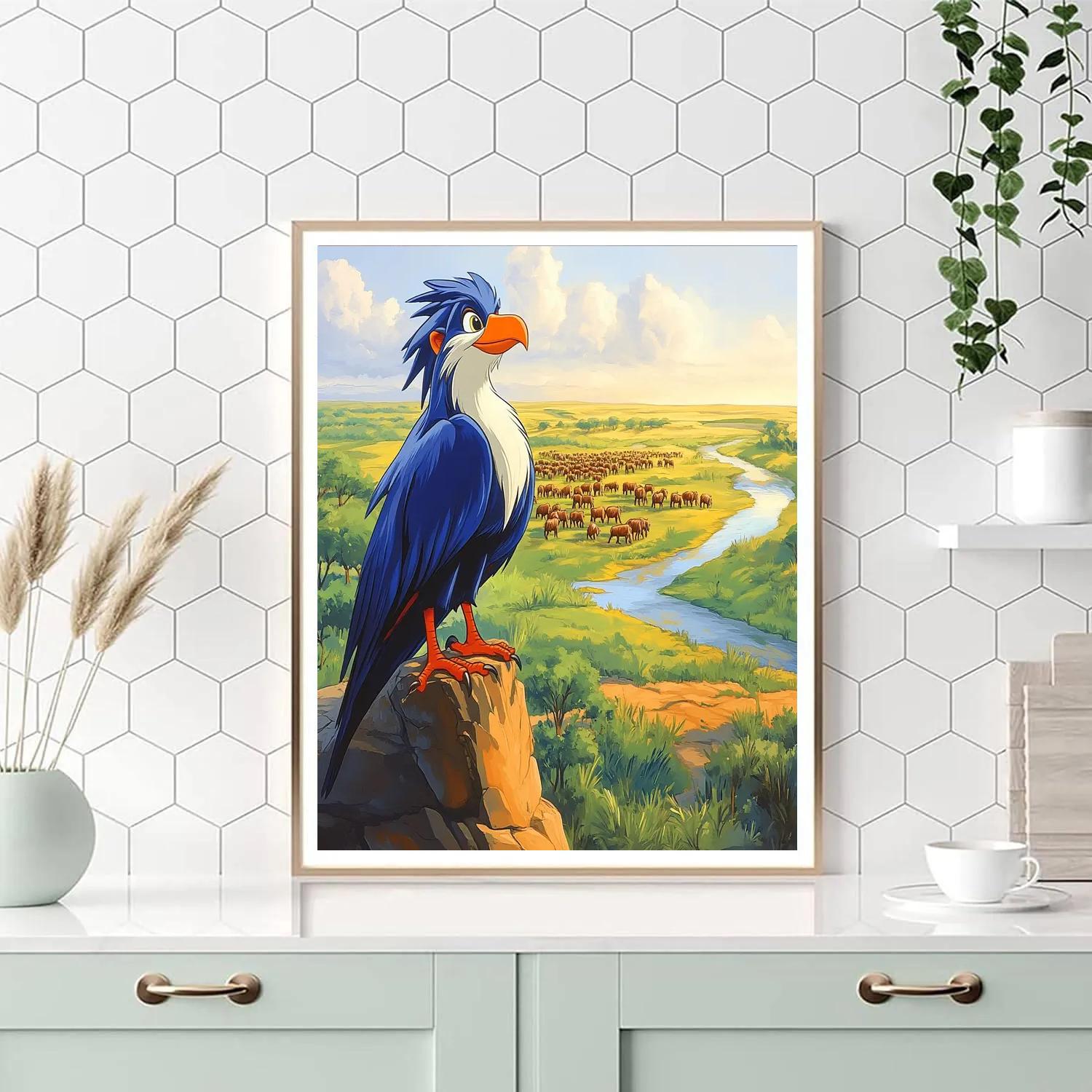 Zazu Pride Rock Morning Report Disney Inspired paint by number