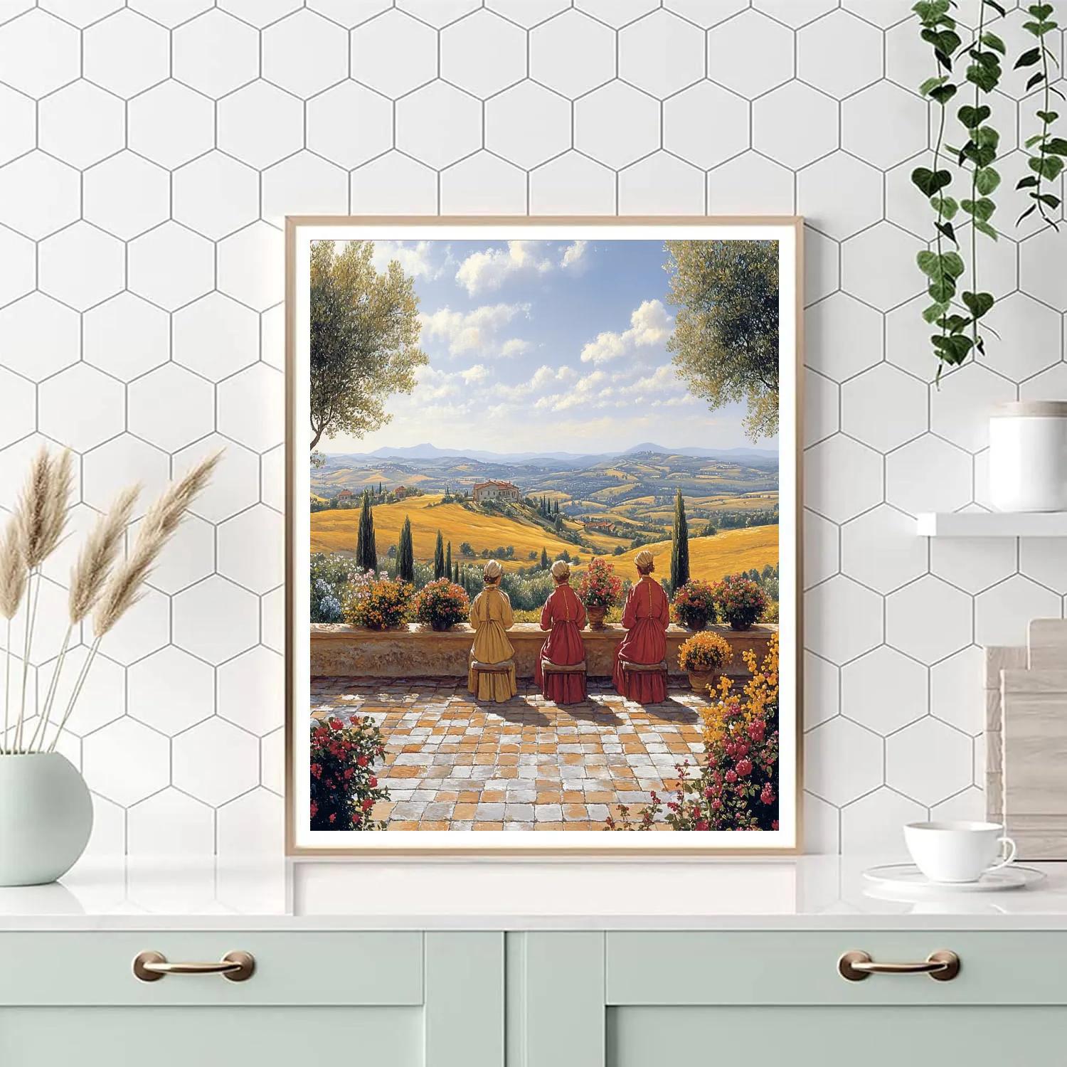 Raphael Inspired Harmony Of Friends Number painting