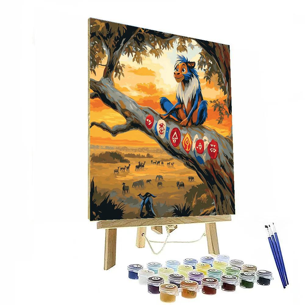 Rafiki Tree Top Wisdom View Disney Inspired paint by number