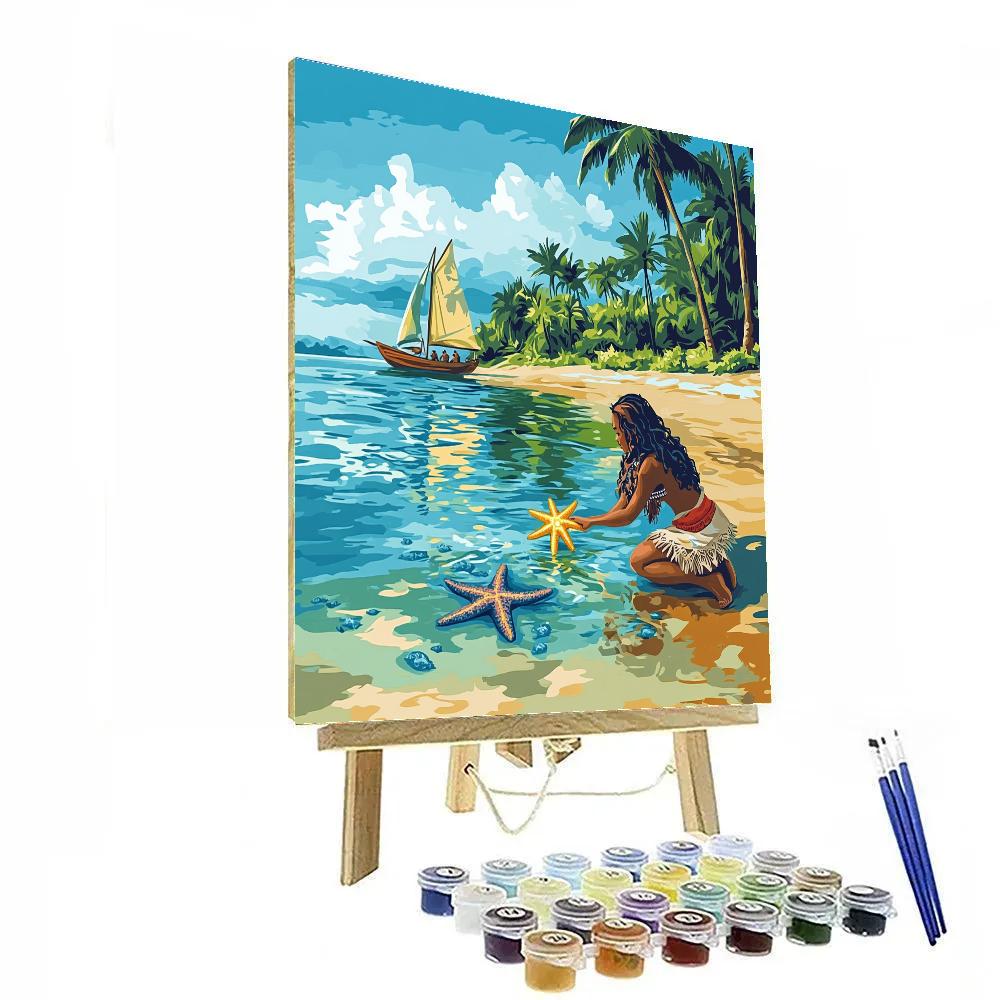 Moana Island Tide Pool Discovery Disney Inspired Painting by numbers kit
